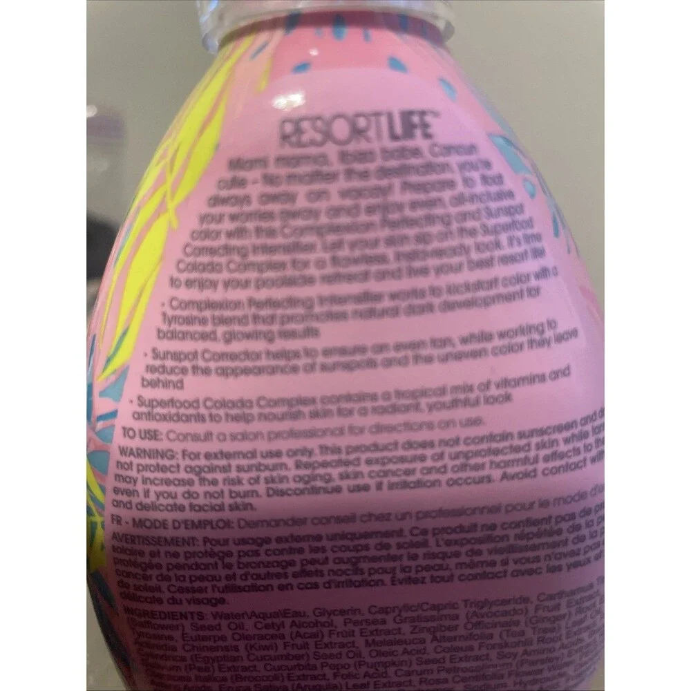 Designer Skin Resort Life Intensifier & Sunspot Correcting Tanning Bed Lotion